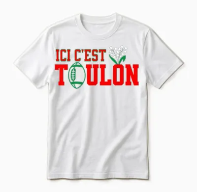 Rct Rugby Dans Le Sang En Avant Toulon! Here Rct Toulon T-Shirt, Black, S Unisex T-Shirt - White