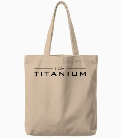I Am Titanium Tote Bags - Natural