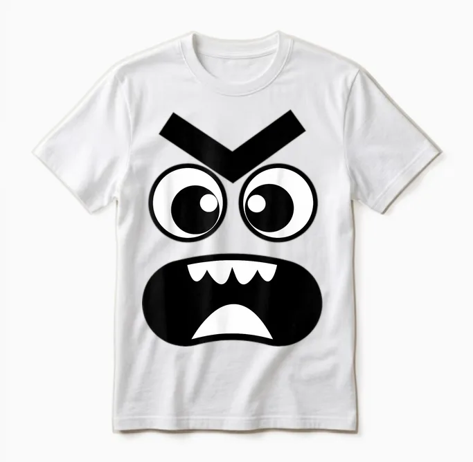 Creepy Carrots Face Funny Halloween Costume Kids and Adults Unisex T-Shirt in White