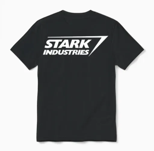 Marvel Iron Man Stark Industries Logo Unisex T-Shirt in Black