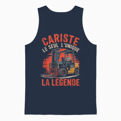 Cariste Man Humour Gift Funny Funny Unisex Tank Top - Navy