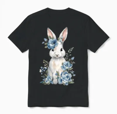 Kaninchen, Hasenohren, Osterhasen Kostüm, Osterdeko, Ostern Unisex T-Shirt - Black