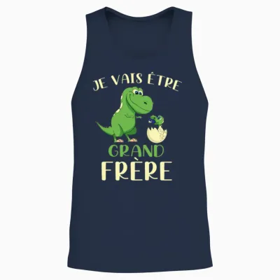 Je Vais être Grand Frère 2021dino Unisex Tank Top - Navy