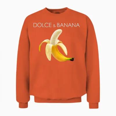 Dolce and Banana T Shirt, Funny Cute Graphic Design Banane Unisex Sweatshirt - Orange