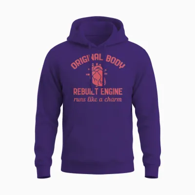 Funny Open Heart Bypass Surgery Recovery Get Well Gift Unisex Hoodie - Purple