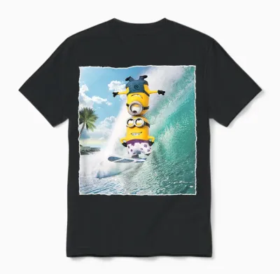 Despicable Me Minion Helmet Graphic Unisex T-Shirt - Black