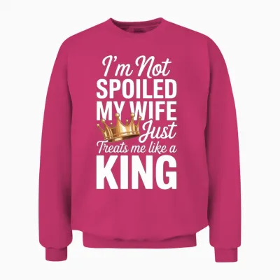 Playful Wedding Wife Quote Design Unisex Sweatshirt - Heliconia