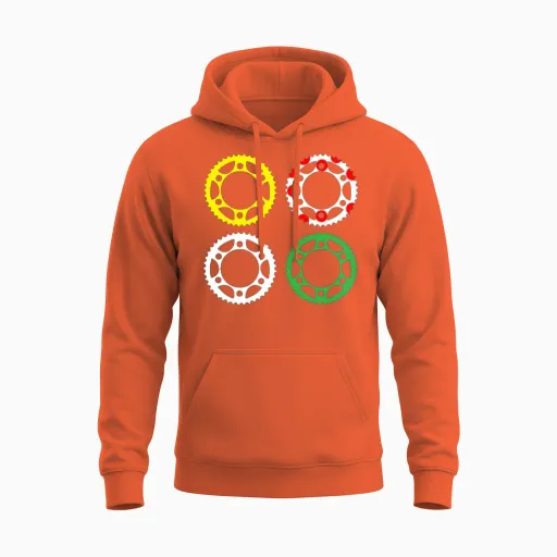 Tour France T-Shirt Cycling Bicycle Bike Gift Unisex Hoodie in Orange