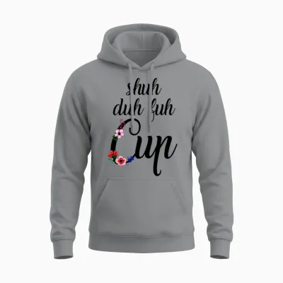 Shuh Duh Fuh Cup Flowers Unisex Hoodie - Sport Grey