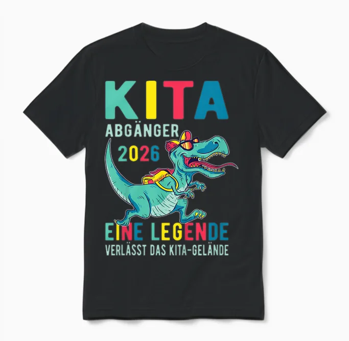 Kinder Kita Abgänger 2026 Eine Legende Verlässt Das Kita Gelände Unisex T-Shirt in Black