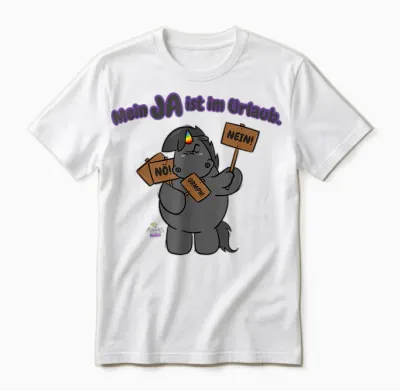 Pummeleinhorn - Grummeleinhorn Mein Ja Ist Im Urlaub Fun Unisex T-Shirt - White