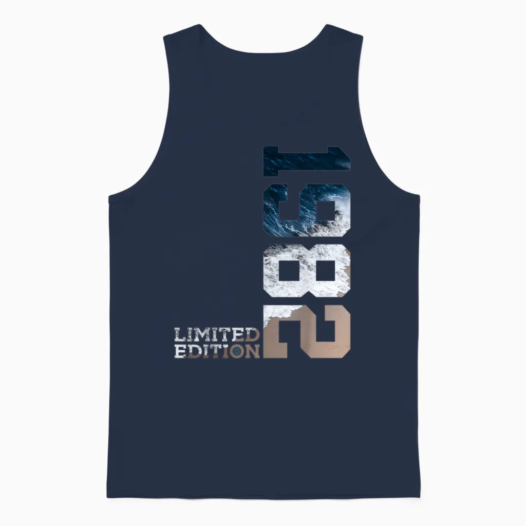 44 Jahre 44. Geburtstag Limited Edition 1982 Unisex Tank Top in Navy