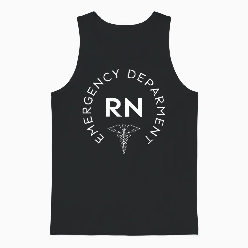Er Nurse Emergency Department Registered Nurses Week Unisex Tank Top in Black