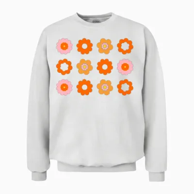 Roses Unisex Sweatshirt - White