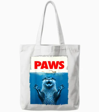Paws Otter Lustiges Otter-Liebhaber, Geschenke Für Männer, Frauen, Kinder, Teenager Tote Bags - White