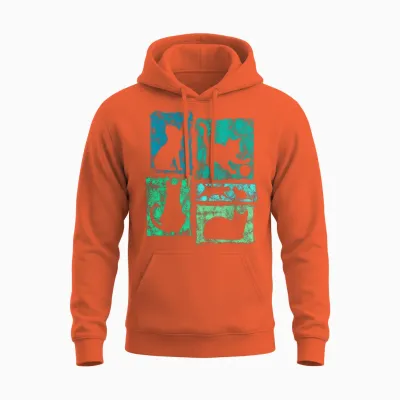 Retro-Katzen-Grafik Für Katze, Mutter Und Katze, Vater, Männer, Frauen, Kinder Unisex Hoodie - Orange