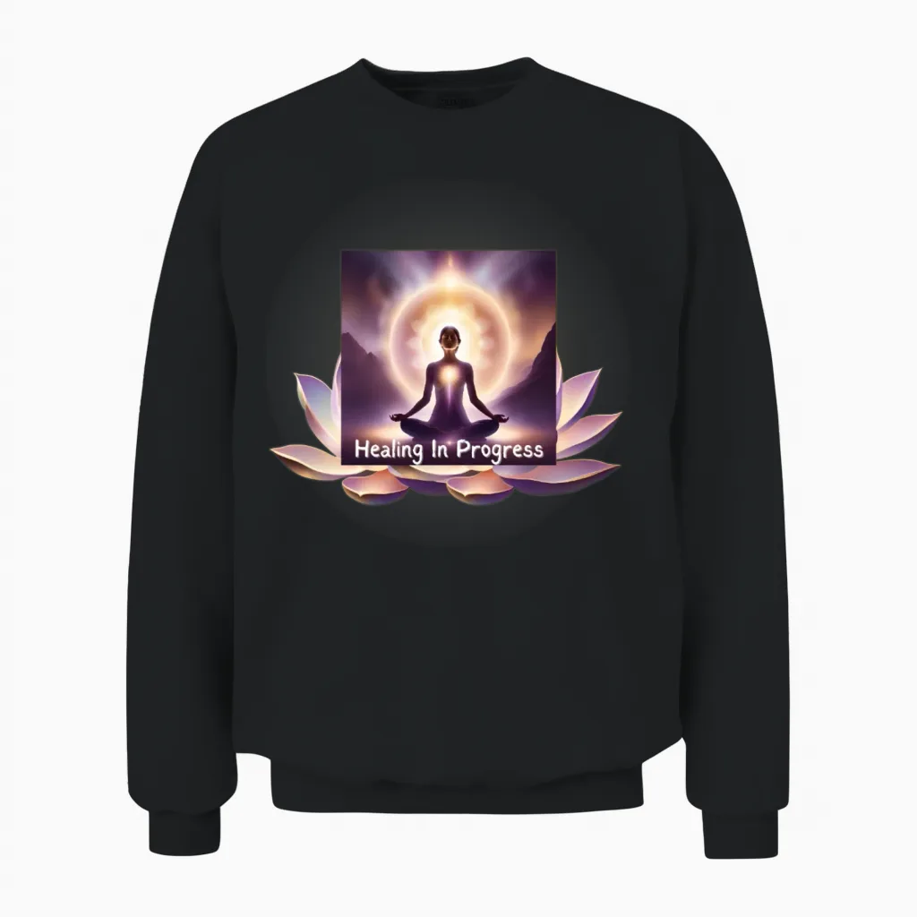 Healing in Progress Unisex Sweatshirt in Black