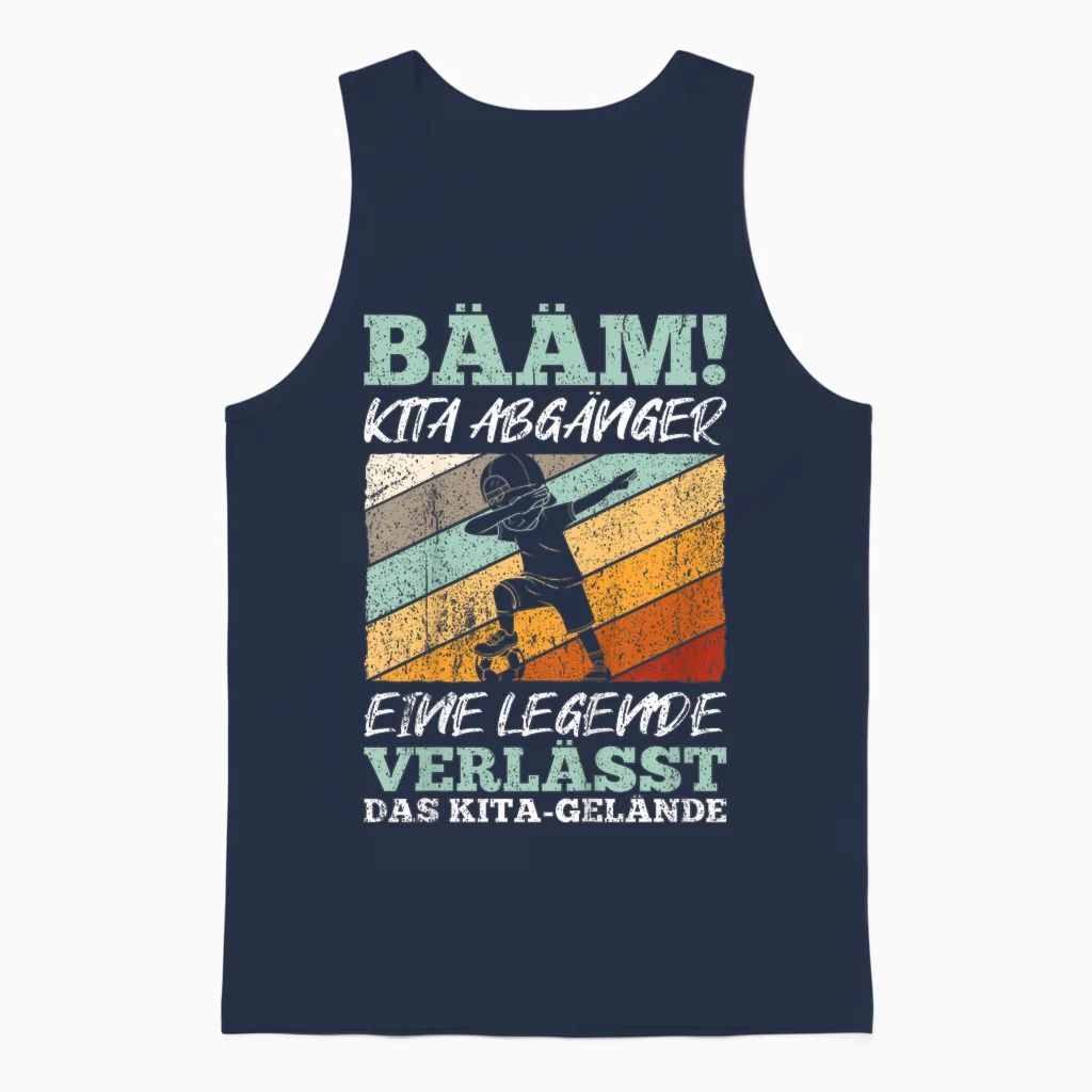 Kinder Bääm Kita Abgänger Eine Legende Verlässt Das Kita-Gelände Unisex Tank Top in Navy