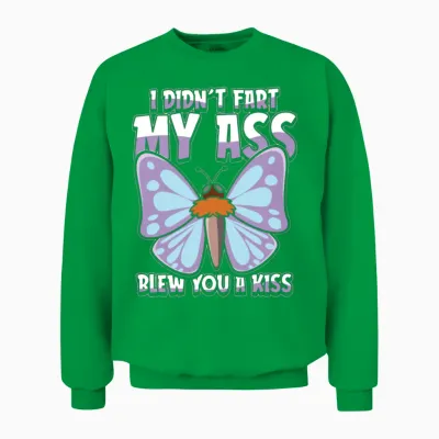 Butterfly Funny Unisex Sweatshirt - Irish Green