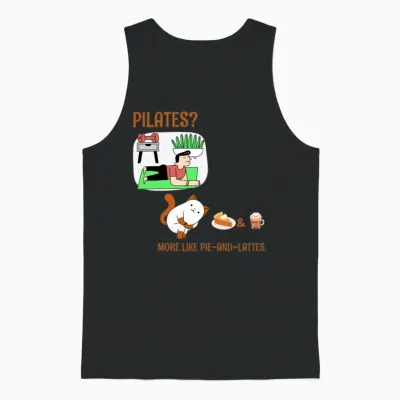 Funny Animal T-Shirt Design, Fitness and Wellness. Unisex Tank Top - Black