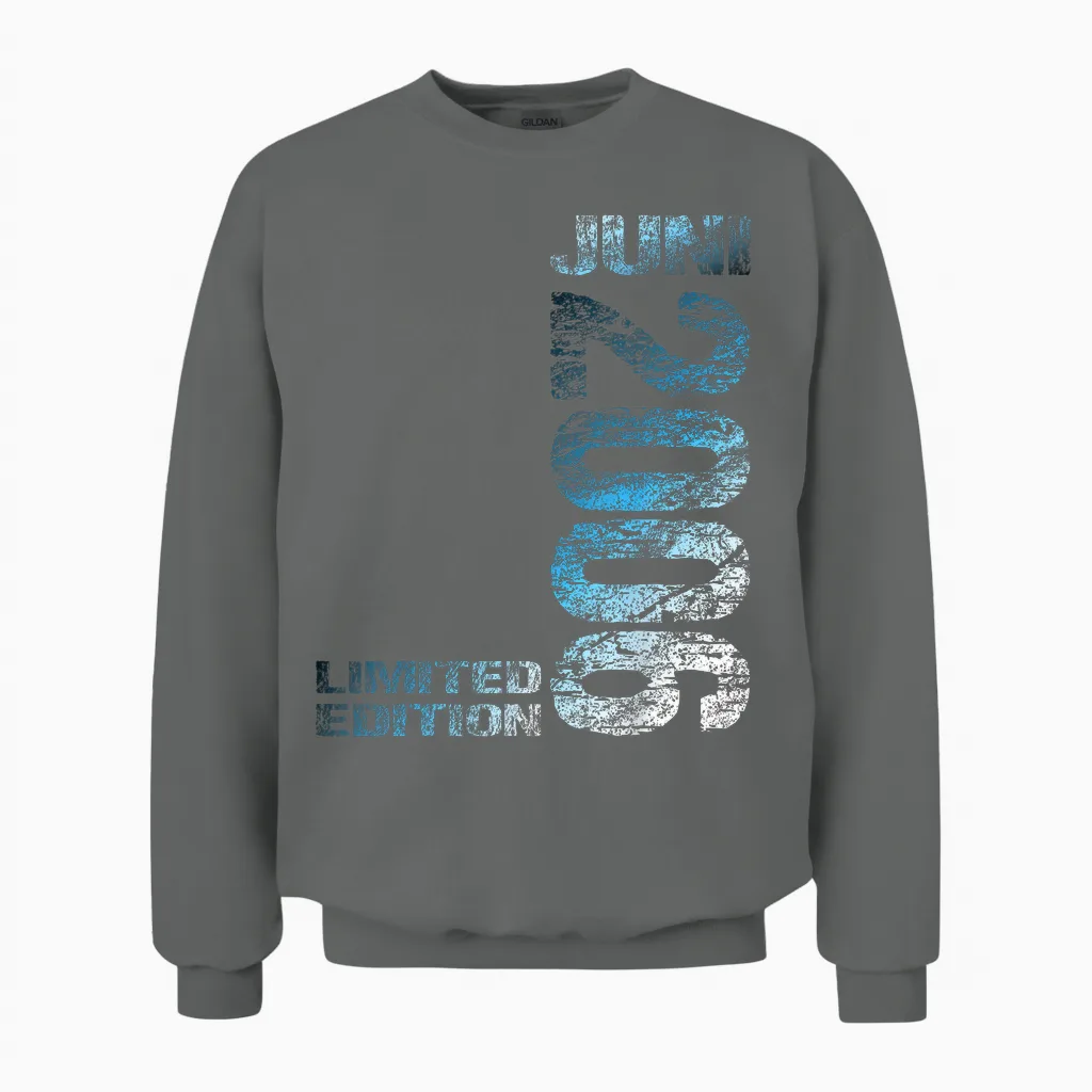 Limited Edition Juni 2006 Mann Frau 20. Geburtstag Unisex Sweatshirt in Graphite Heather