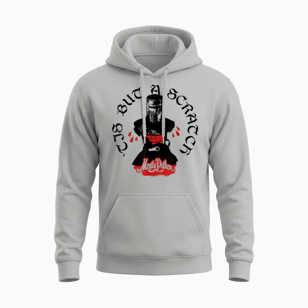 Monty Python Scratch Tis Ist Nur Ein Kratzer Heiliger Grail Unisex Hoodie in Ash