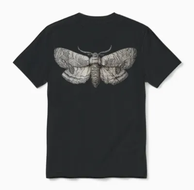 Butterfly Insects Vintage Unisex T-Shirt - Black