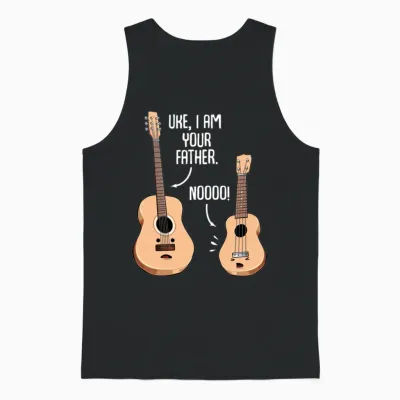 Uke I Am Your Father Noo Funny Music Guitar Lover Unisex Tank Top - Black
