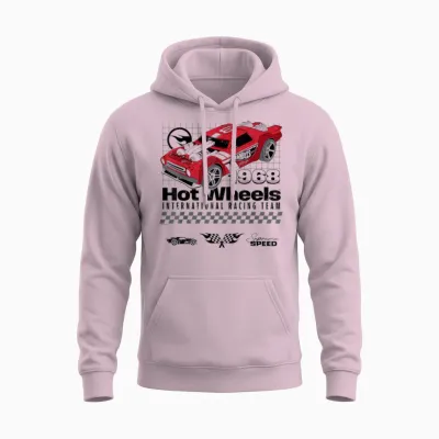 Hot Wheels – International Racing Team Supreme Speed 1968 Unisex Hoodie - Light Pink