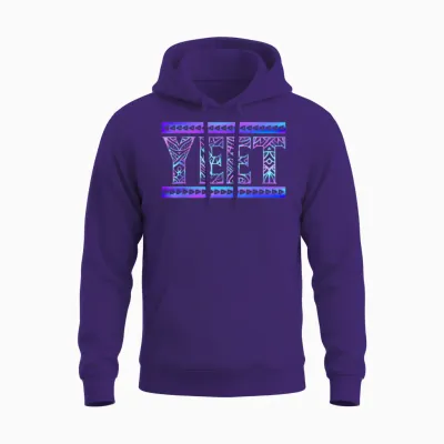 Yeet Tribal Art Funny Quote for Men Boys Kids Women Unisex Hoodie - Purple