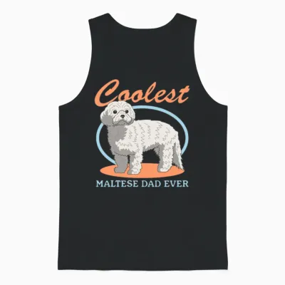 Maltese Dad Dog Owner Dogs Malteses Unisex Tank Top - Black