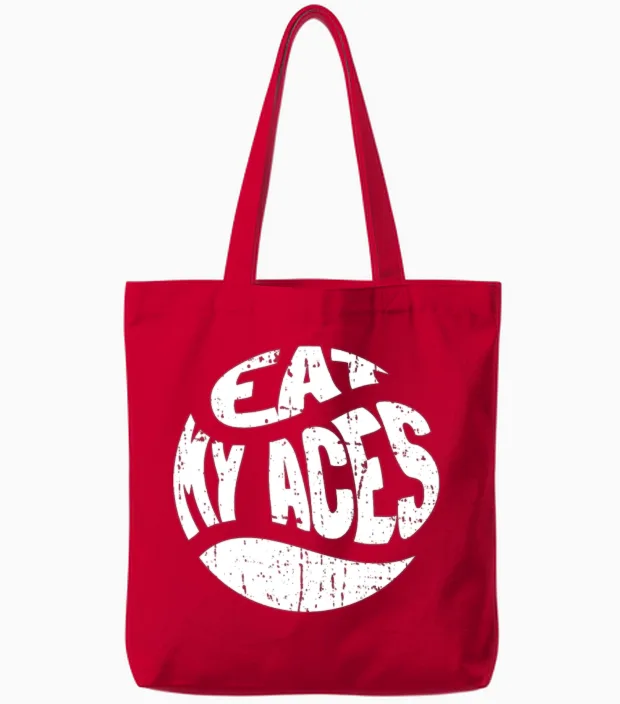 Tennis Funny Tote Bags in Red