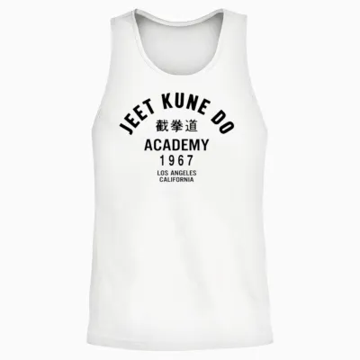 Jeet Kune Do Academy Mens Martial Arts Bruce Lee M Unisex Tank Top - White