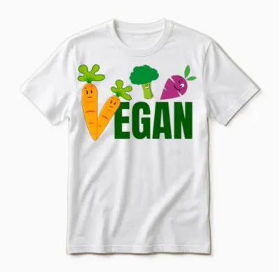 Vegan Funny Veggies Unisex T-Shirt - White