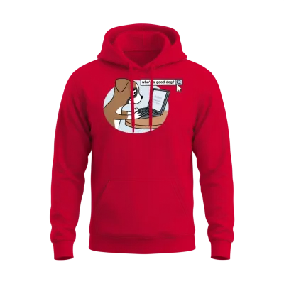 Who Is a Good Dog Boxer Dog Unisex Hoodie - Red