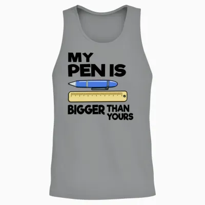 My Pen Is Bigger Than Yours Funny Office Humor Men Unisex Tank Top - Sport Grey
