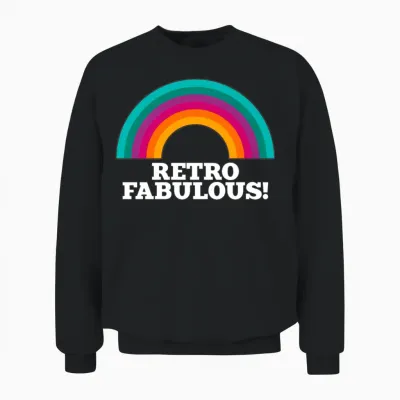 Retro Unisex Sweatshirt - Black