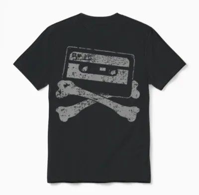 Cassette Tape Vintage Retro Unisex T-Shirt - Black