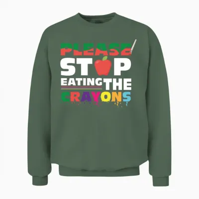 Funny Teacher Design Unisex Sweatshirt - Military Green