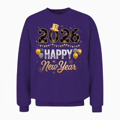 Happy New Year Party 2026 Ballon Family Matching Men Women Unisex Sweatshirt - Purple