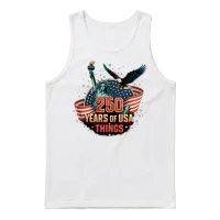 250 Years Usa Things — Patriotic & 4th of July Unisex Tank Top - White – 1