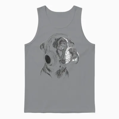 Boxer Chien Motif Animal Animalier Musique Casque Boxer Unisex Tank Top - Sport Grey