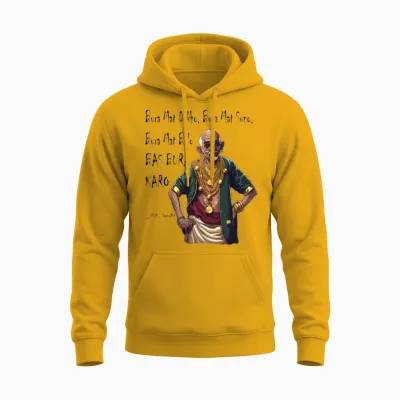 Funny Rapper Mahatma Gandhi Quote Bas Bura Karo Unisex Hoodie - Gold