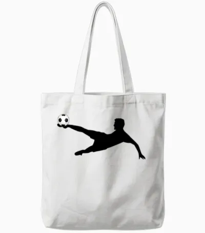Soccer Player Tote Bags - White