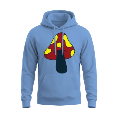 Retro Mushroom Unisex Hoodie - Carolina Blue