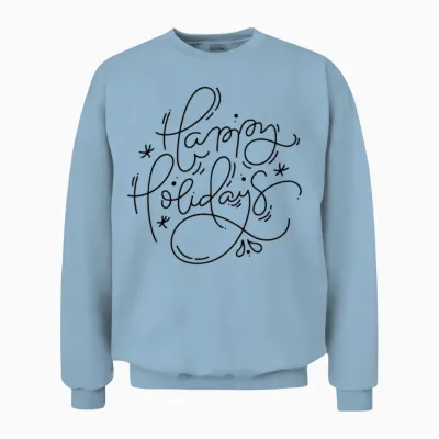 Happy Holidays Unisex Sweatshirt - Light Blue