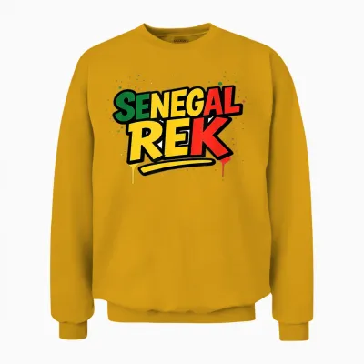 Senegal Rek Proud Senegalese Patriots Sunugal Wolof Unisex Sweatshirt - Gold