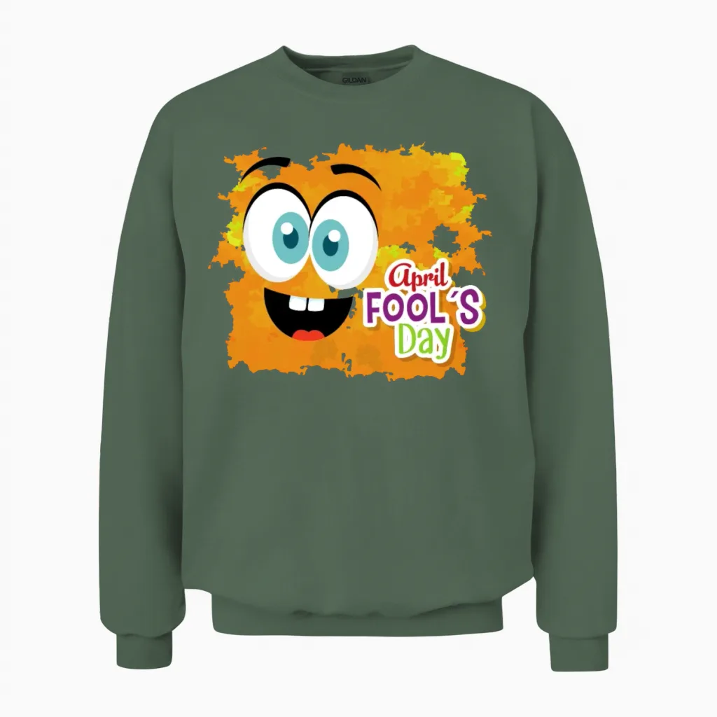 Funny Design Unisex Sweatshirt in Military Green