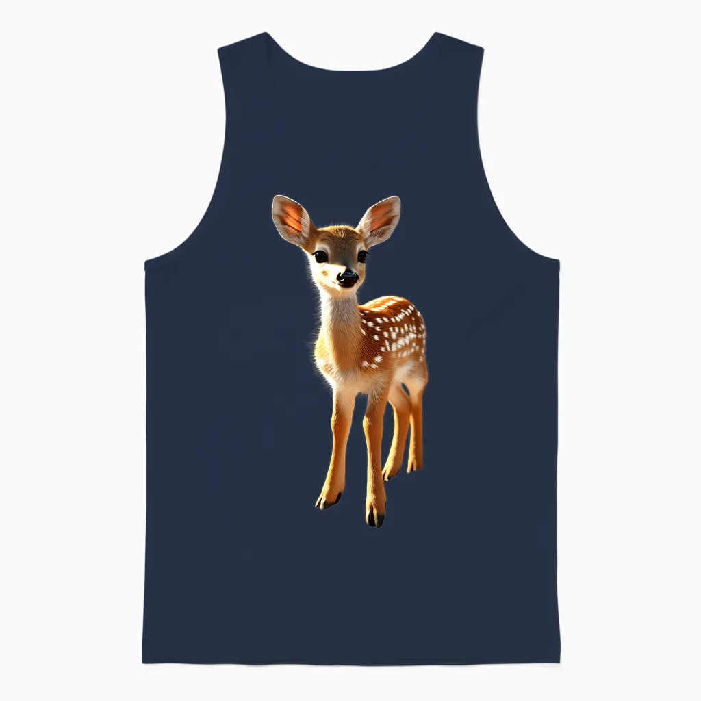 Reh Für Rehkitz Liebhaber Rehbock Rehe Kitz Hirsch Süßes Reh Unisex Tank Top in Navy