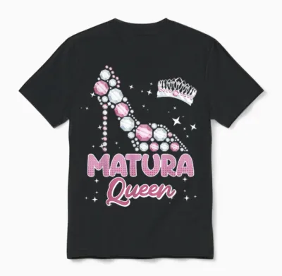 Matura Queen 2026 Maturantin Schulabschluss Mädchen Unisex T-Shirt - Black